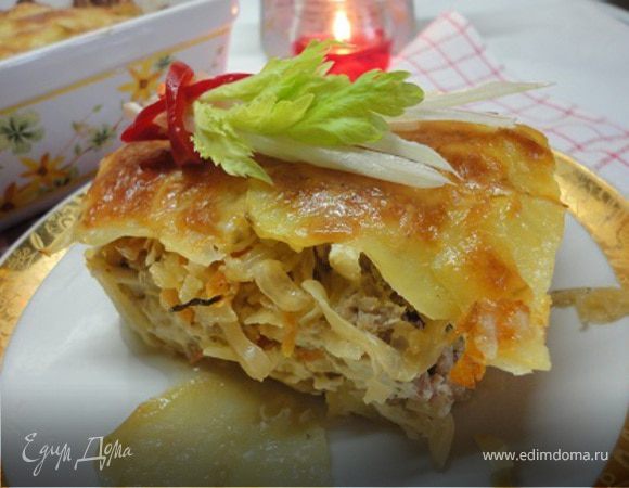 Картофель с мясом и капустой Картофель с мясом и капустой