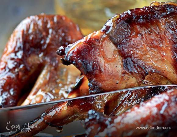 Цесарка, запеченная в глазури из виски Цесарка, запеченная в глазури из виски