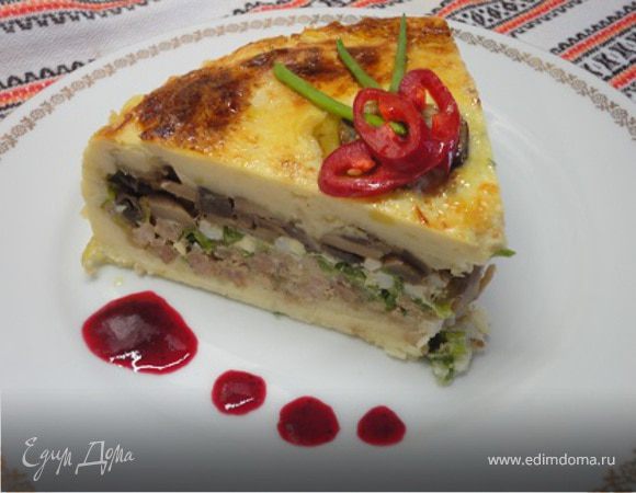 Картофельный пирог с тремя начинками