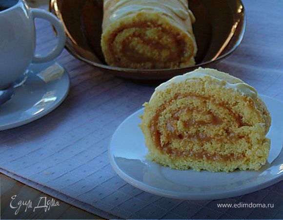 Бисквитно-карамельный рулет Бисквитно-карамельный рулет