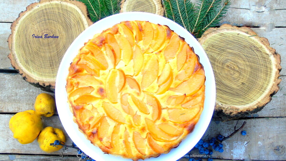 Тарт с айвой и рикоттой