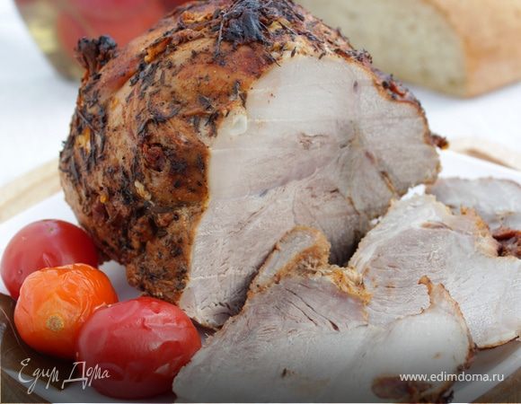 Буженина с вялеными помидорами и чесноком