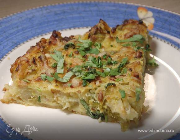 Запеканка из картофеля и брюссельской капусты 