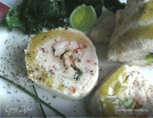 Рулетики из куриного филе Рулетики из куриного филе