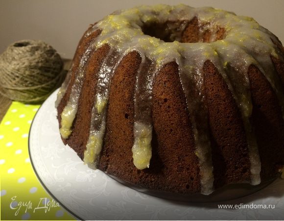 Банановый кекс с маком и лимонной глазурью Банановый кекс с маком и лимонной глазурью