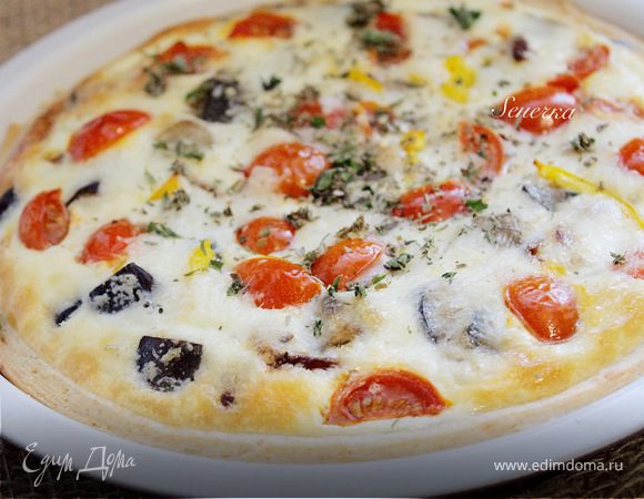 Киш с баклажаном