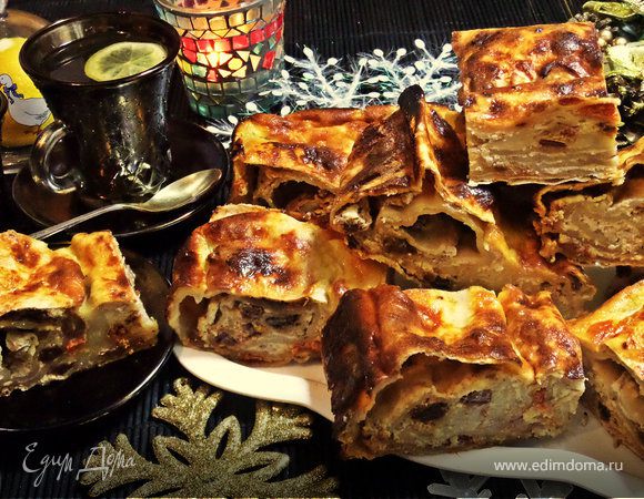 Пирог с творогом из лаваша Пирог с творогом из лаваша