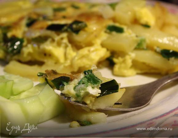 Картофель в яичнице "Пир студента" Картофель в яичнице "Пир студента"