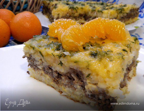 Вкусный мясной омлет в духовке Вкусный мясной омлет в духовке