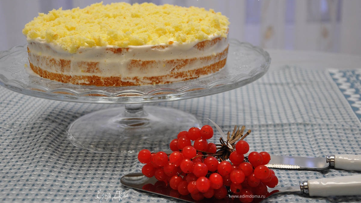 Нежный сметанный торт