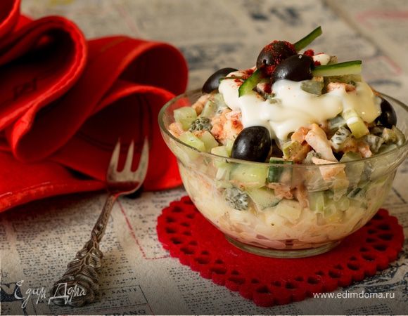 Салат с кальмарами «Прелюдия»