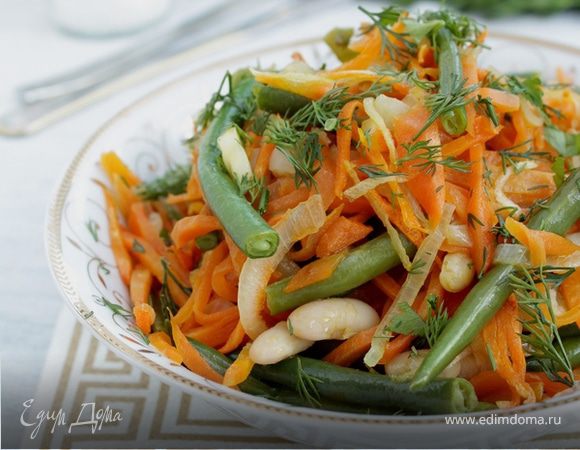 Салат с зеленой фасолью