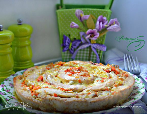 Куриные грудки, запеченные с грибами «Роза чайная»