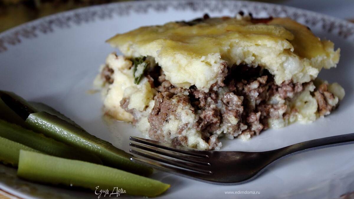 Запеканка картофельная с мясом (Pâté chinois)