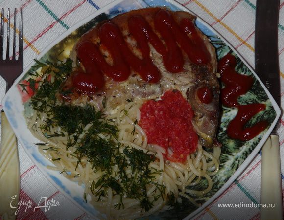 Свинина со спагетти по-славянски