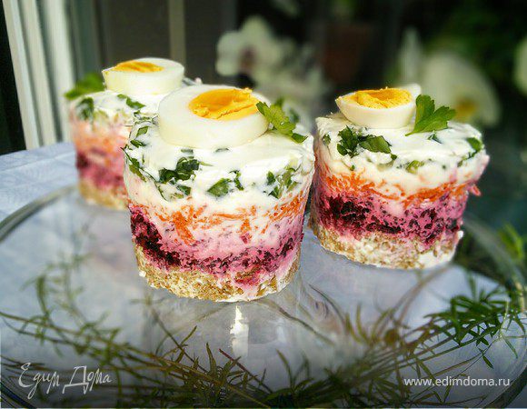 Легкие овощные закусочные тортики