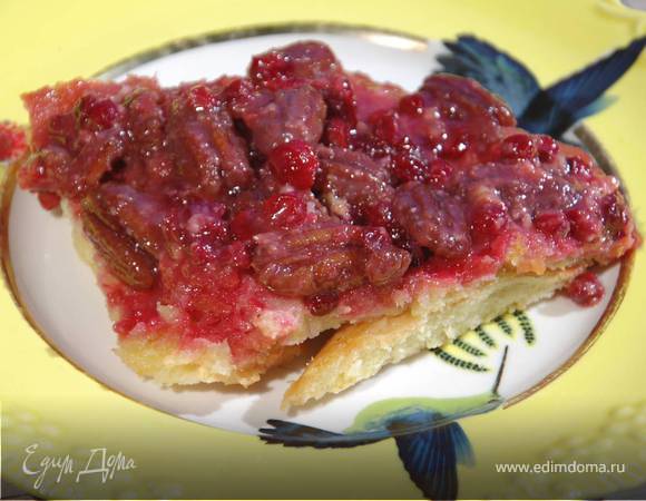 Пудинг-перевертыш с клюквой и пеканом Пудинг-перевертыш с клюквой и пеканом