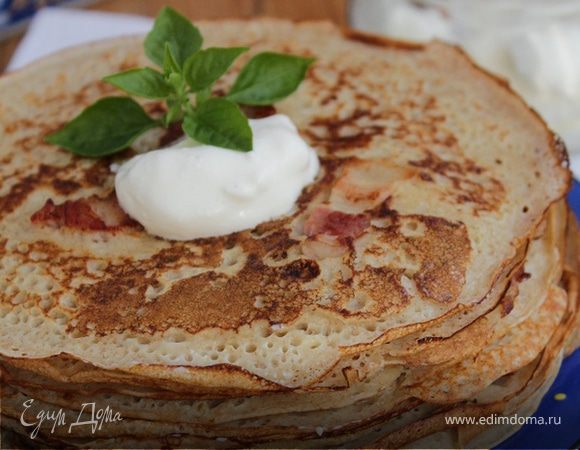 Пшенично-ржаные блины с ароматом бородинского хлеба Пшенично-ржаные блины с ароматом бородинского хлеба