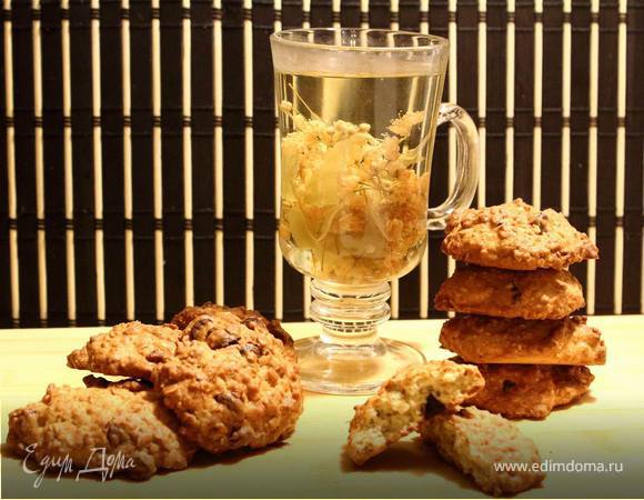 Овсяное печенье с клюквой и шоколадом Овсяное печенье с клюквой и шоколадом