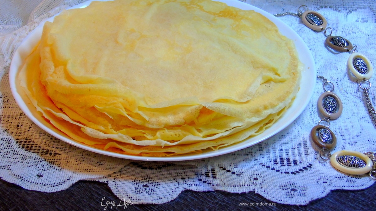 Блины на двух видах молока