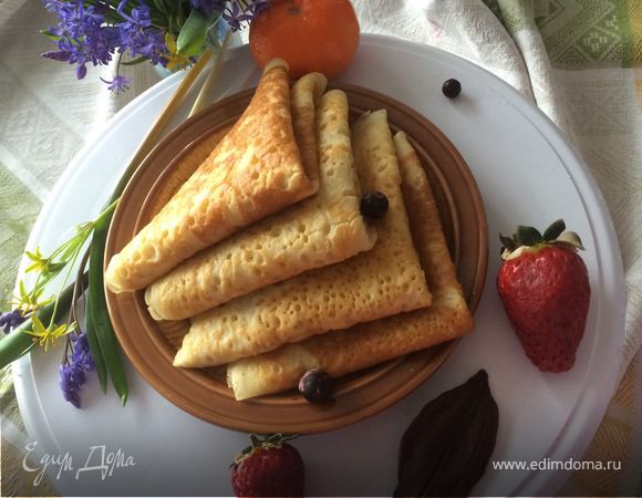 Пышные блины в бутылке