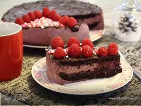 Торт шоколадно-ягодный «Розовые облака»