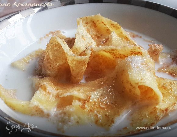 Молочный суп с лапшой из крахмальных блинов Молочный суп с лапшой из крахмальных блинов