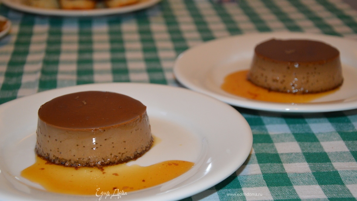 Кофейно-кофейная крем-карамель