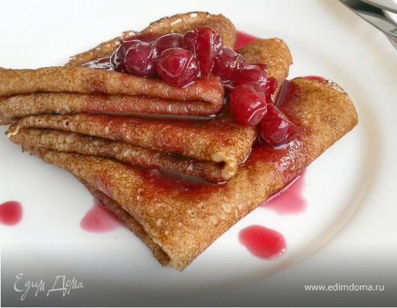 Сладкие заварные гречневые блины