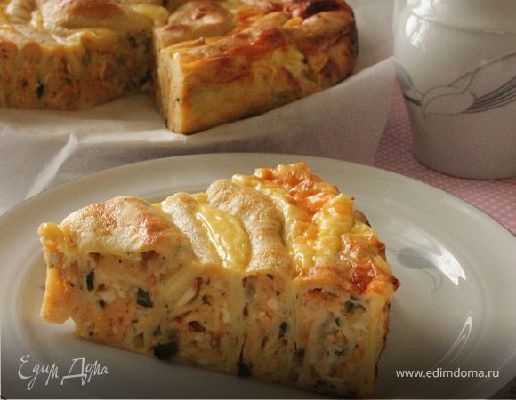 Блинный луковый пирог