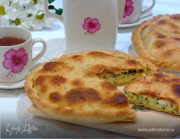 Лепешка с сыром и зеленью