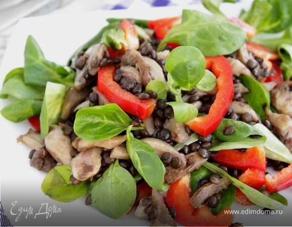 Салат с чечевицей «Белуга» Салат с чечевицей «Белуга»