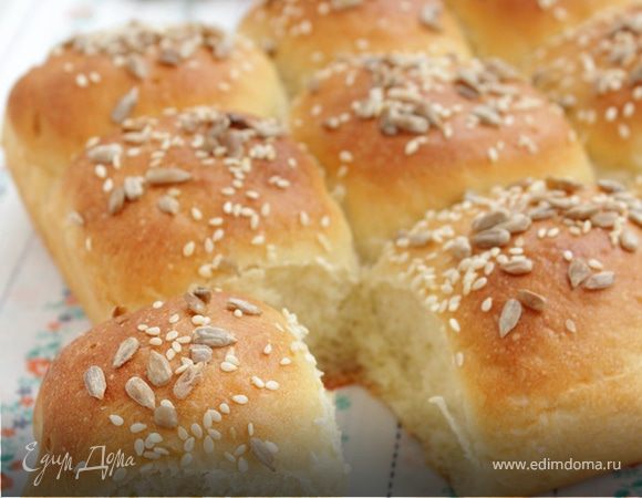 Булочки на простокваше с семенами 