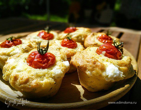 Маффины с фетой и зеленью Маффины с фетой и зеленью