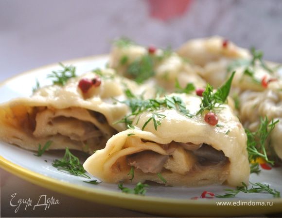 Постные грибные рулетики