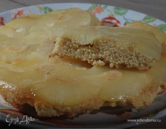 Пирог с консервированным ананасом 