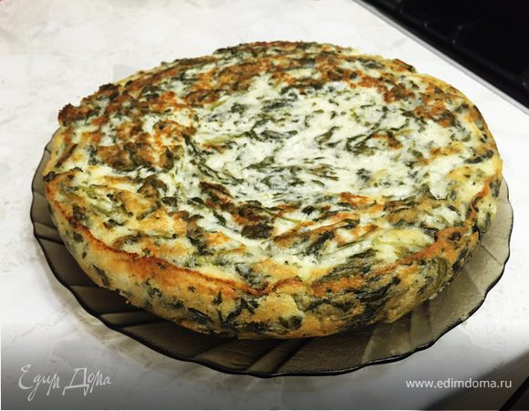 Творожная запеканка со шпинатом 