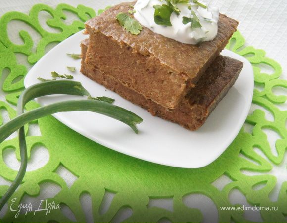 Печеночная запеканка с овощами