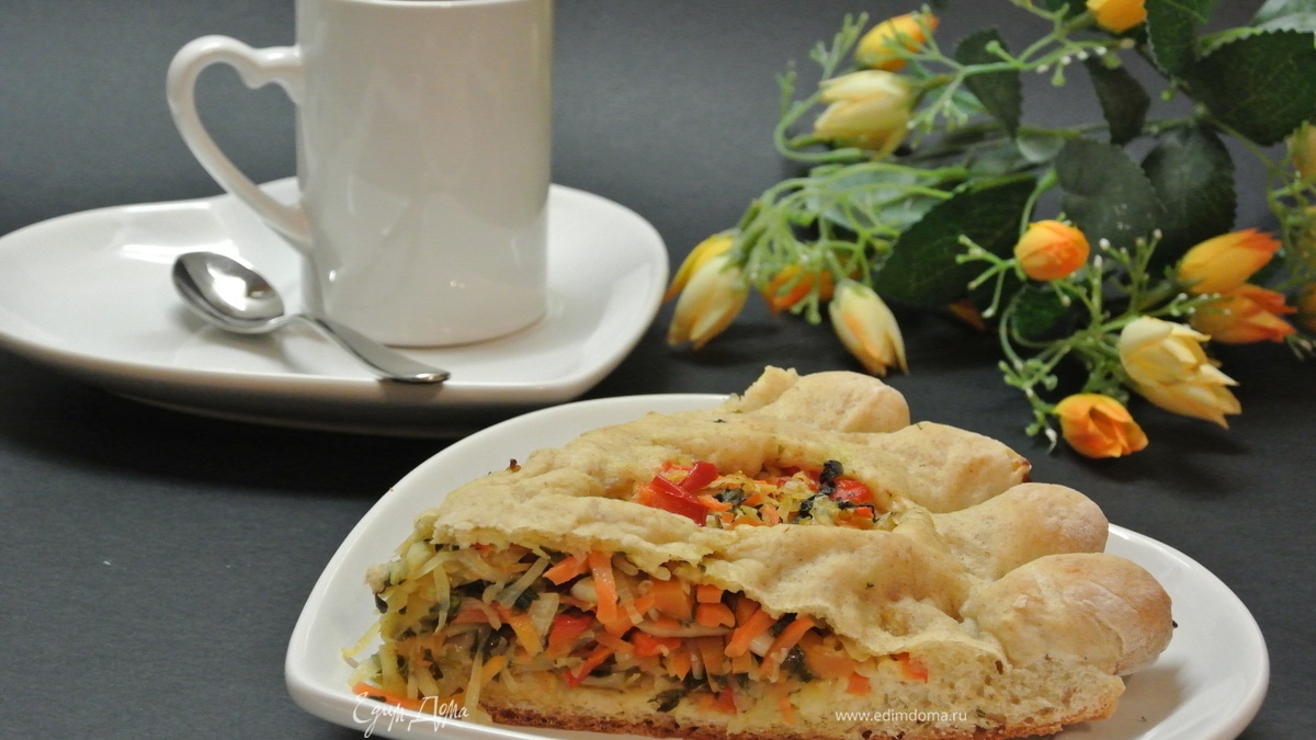 Пирог с овощами и зеленью