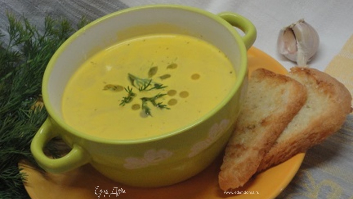 Тосканский суп из белой фасоли с гренками (постный вариант)