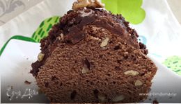 Постный шоколадно-ореховый кекс