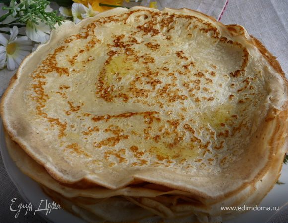 Тонкие русские блины 