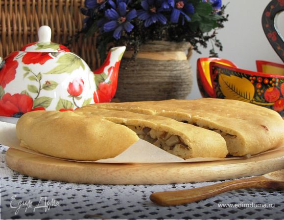 Псковский пирог с солеными грибами (постный) Псковский пирог с солеными грибами (постный)