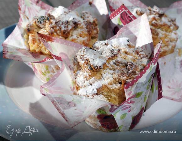 Марципановые маффины с курагой Марципановые маффины с курагой