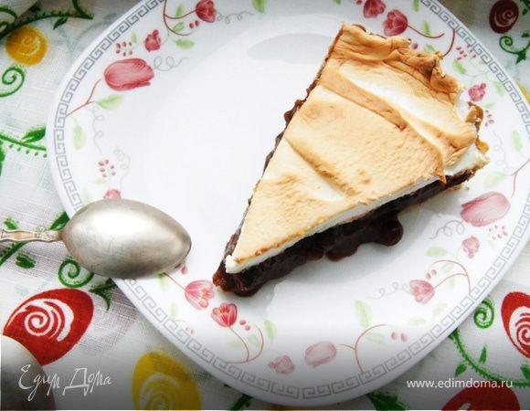 Пирог с клюквой и шоколадным кремом на песочном тесте Пирог с клюквой и шоколадным кремом на песочном тесте