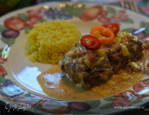 Мясной хлеб с кукурузным слоем