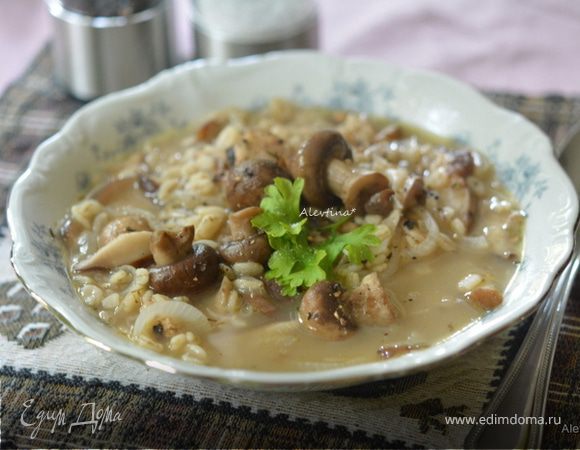 Грибной суп с перловкой Грибной суп с перловкой