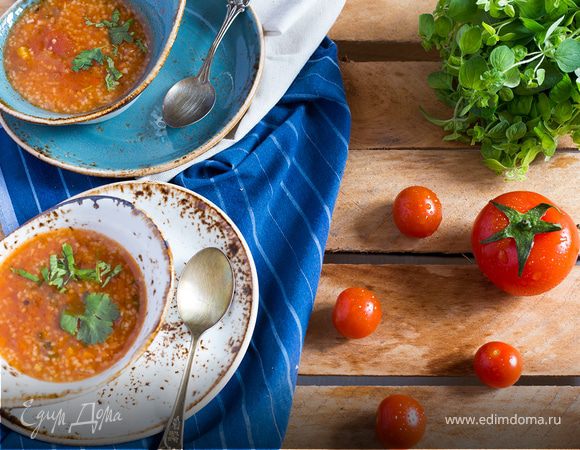 Томатный суп с кускусом