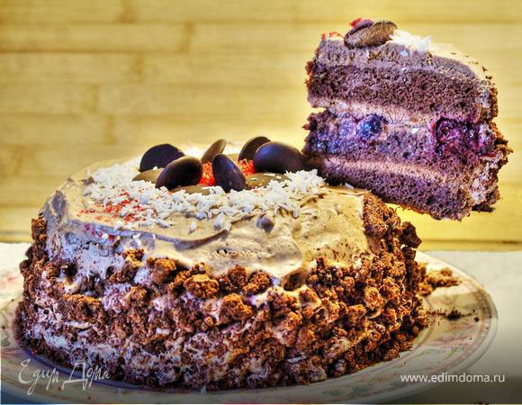 Торт шоколадно-сливочно-вишневый «Летающий»