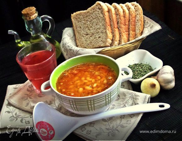 Фасолевый постный суп